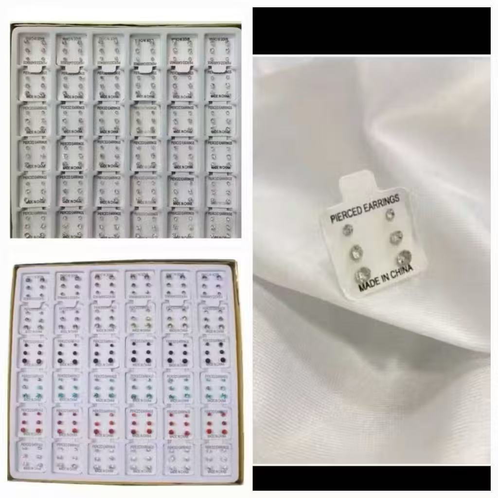 Kit 108 PARES de BRINCOS (36 CARTELA) brincos strass antialérgico acessórios novo bonito