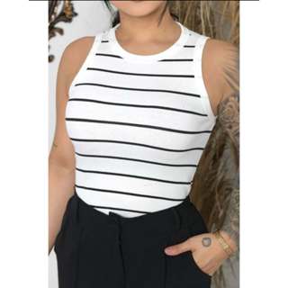 Camiseta Feminina  Regata Canelada Listrada e Lisa Ribana Camiseta Básica Blusa Regata Casual em Oferta na Shopee