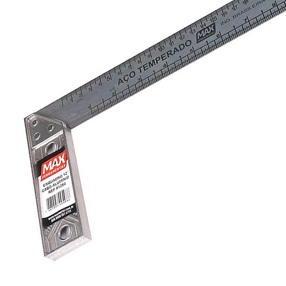 Esquadro Profissional Marceneiro Serralheiro Pedreiro 30cm 12 Polegadas