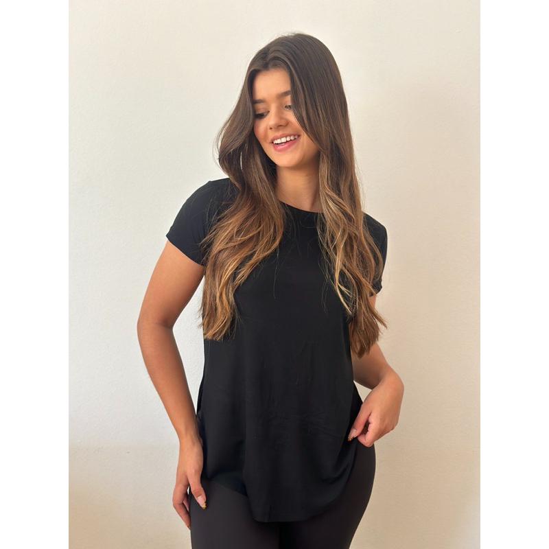 Kit 5 Blusas Mullet Feminina T-shirt Sobre Legging Tapa Bumbum Viscolycra Academia Fitness Blogueira