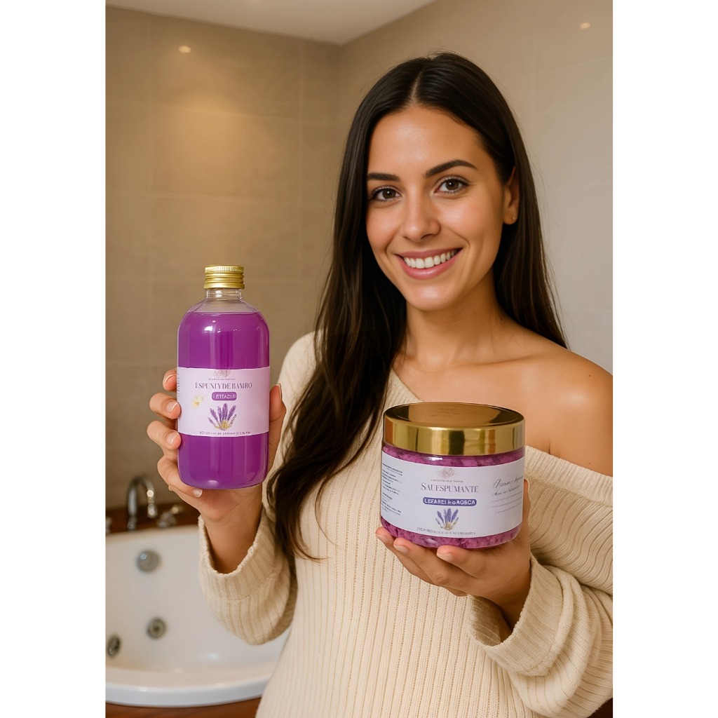 Sais de Banho espumante 200gr + Espuma de Banho 250ml em Oferta na Shopee