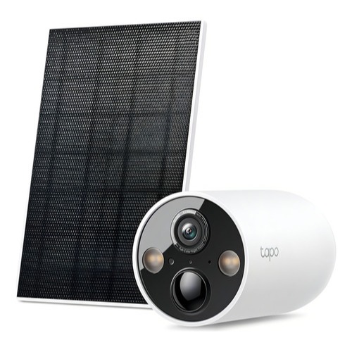 Câmera Segurança Wifi Tp-link Tapo C425 Kit Com Painel Solar Cor Preto