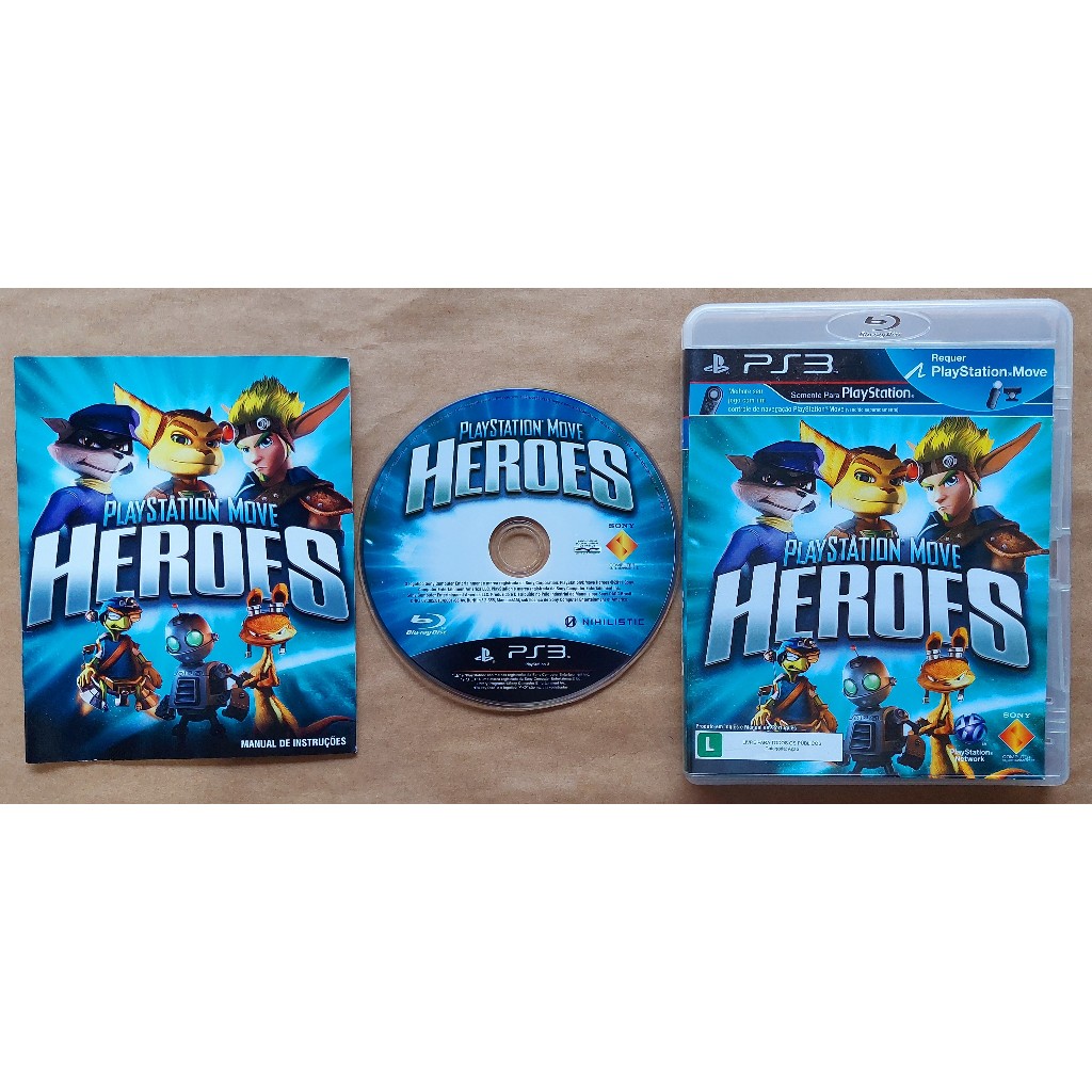 Playstation Move Heroes Ps3 Ps3 Playstation 3 Completo Americano Leia Veja Fotos
