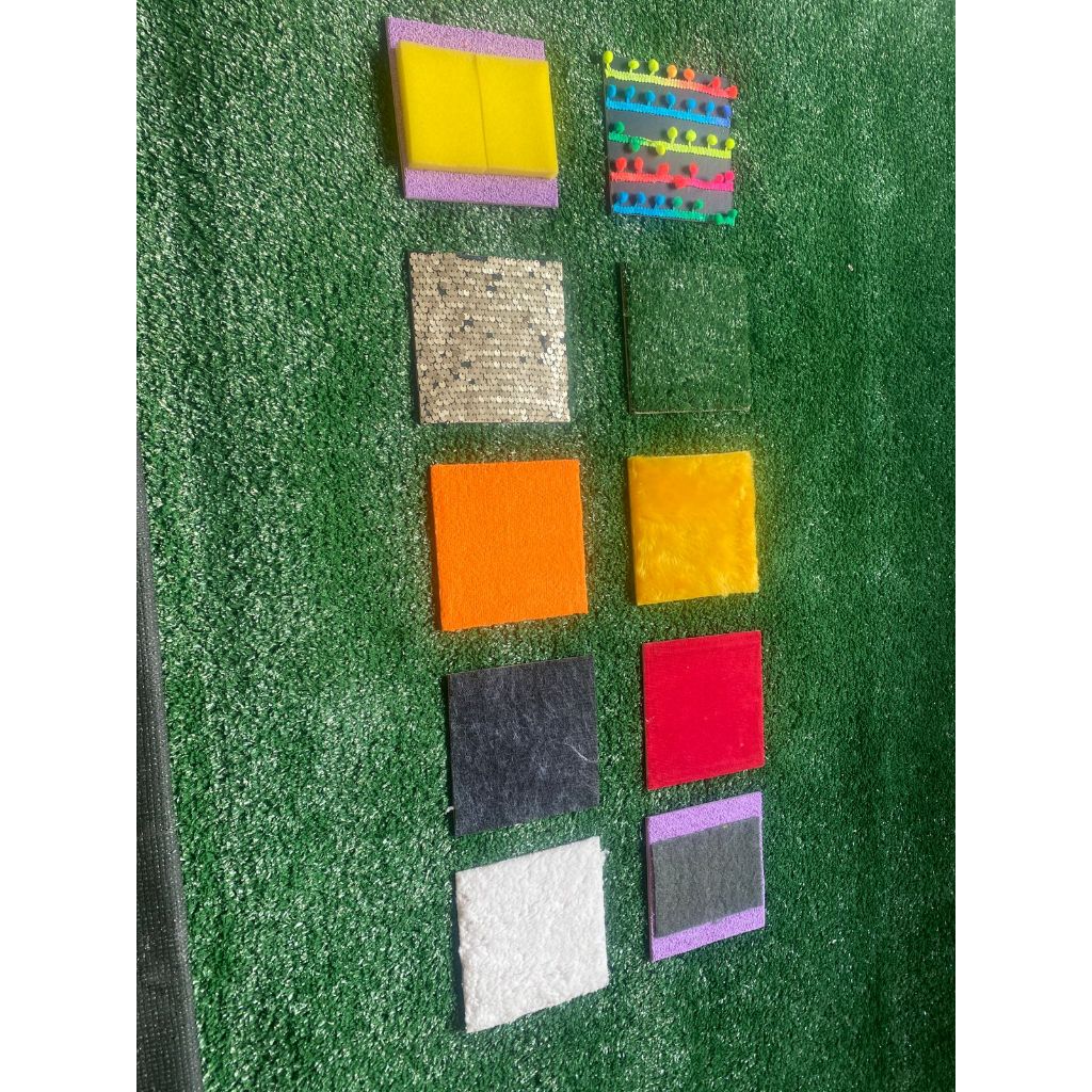 Placas SENSORIAL MDF 15x15, com 5,7 ou 10 TEXTURAS DIFERENTES SENSORIAL / estimulo / Brinquedos sensoriais / Autismo