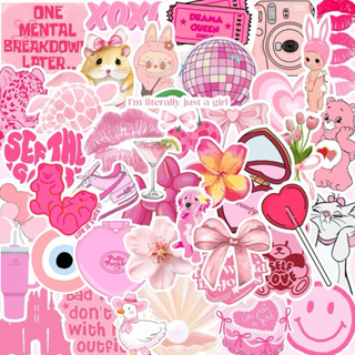Kit 40 Adesivos stickers Vinil Prova D´água Rosa Pink em Oferta na Shopee