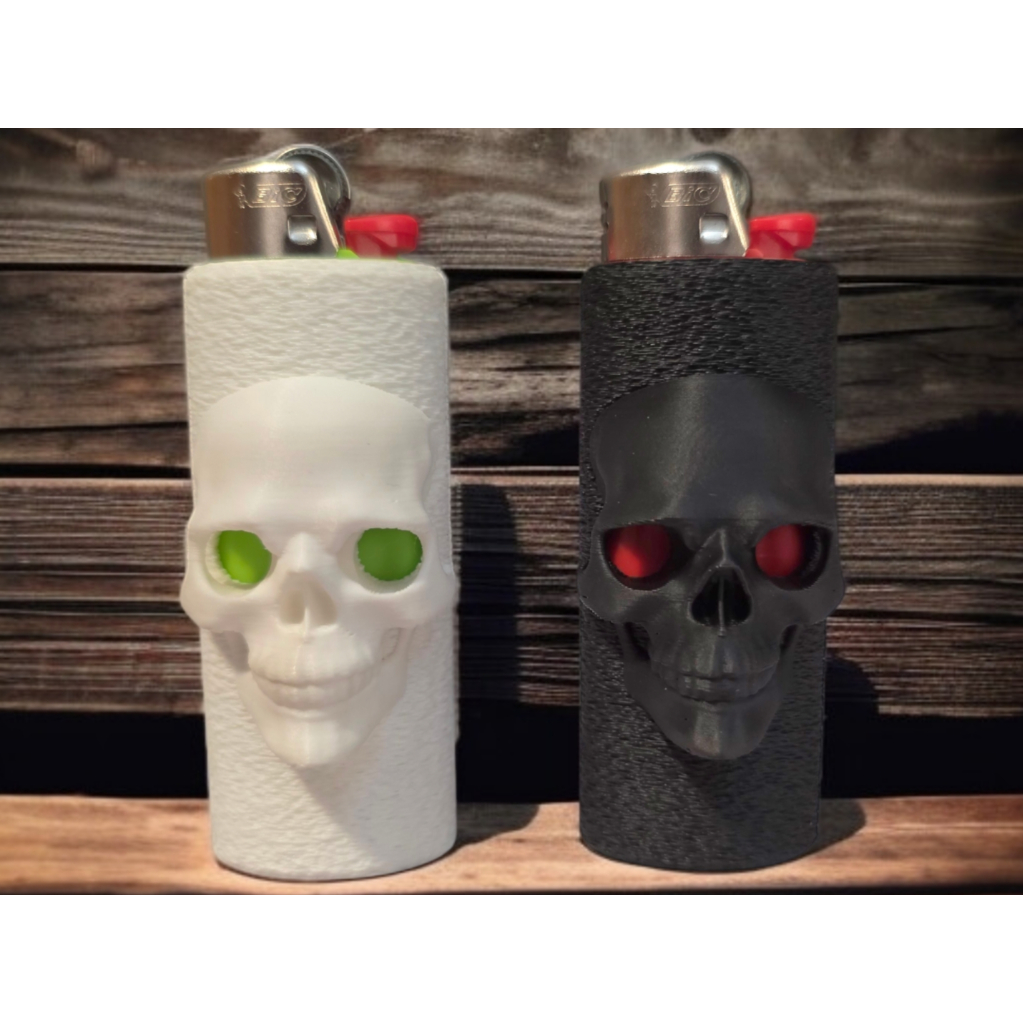 Capa para Isqueiro Bic Texturizada Caveira - Impressão 3D