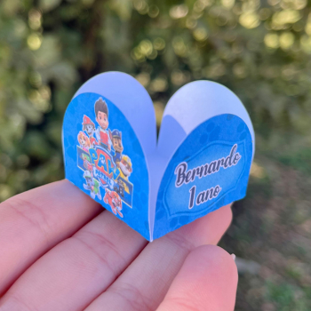 Forminha personalizada Patrulha Canina Menino para docinho - Forminha para doces - Forminha para aniversário
