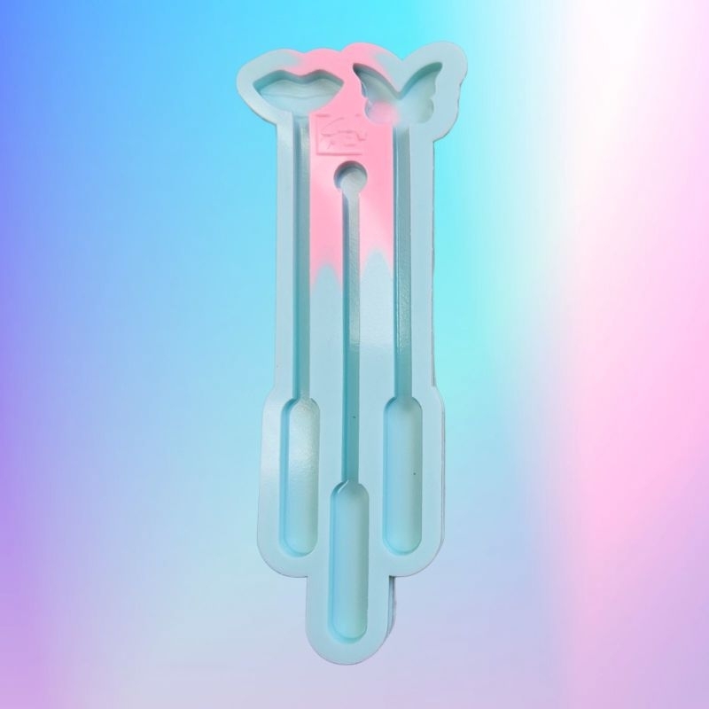 Molde Silicone Resina 3 Espátulas Maquiagem Mistura Make artesanato - resina epóxi