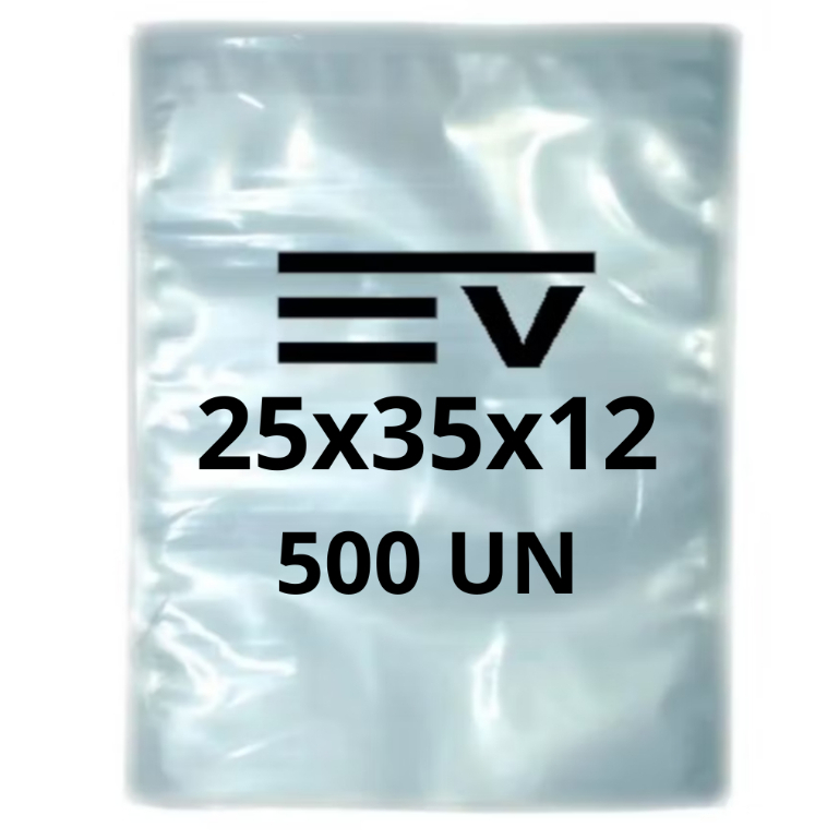 Sacos de Embalagem a Vácuo lisa 25x35  12 micras - 500 Unidades