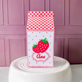 10/20 unidades Pegue e Monte - Caixa Milk Morango - lembrancinha - aniversário em Oferta na Shopee