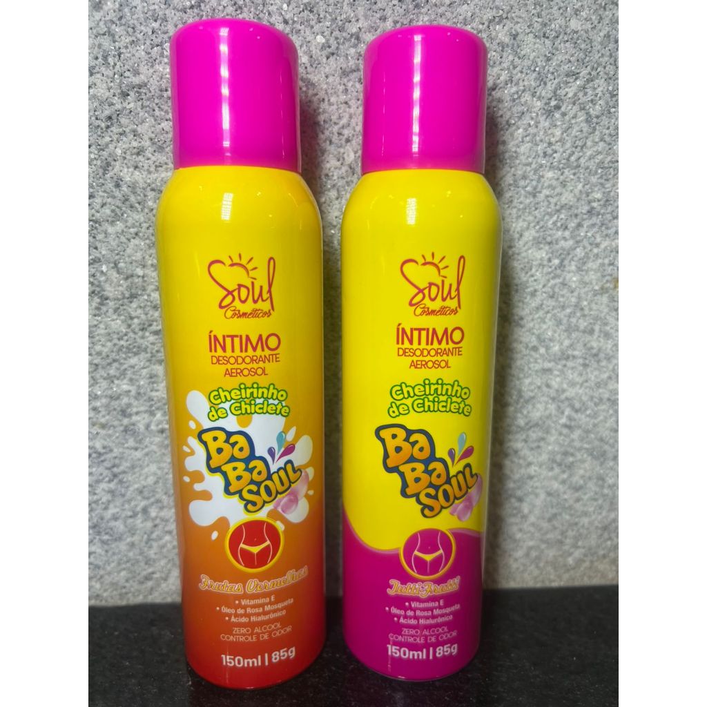 02 Desodorante íntimo Cheirinho de Chiclete Babasoul Soul Cosméticos