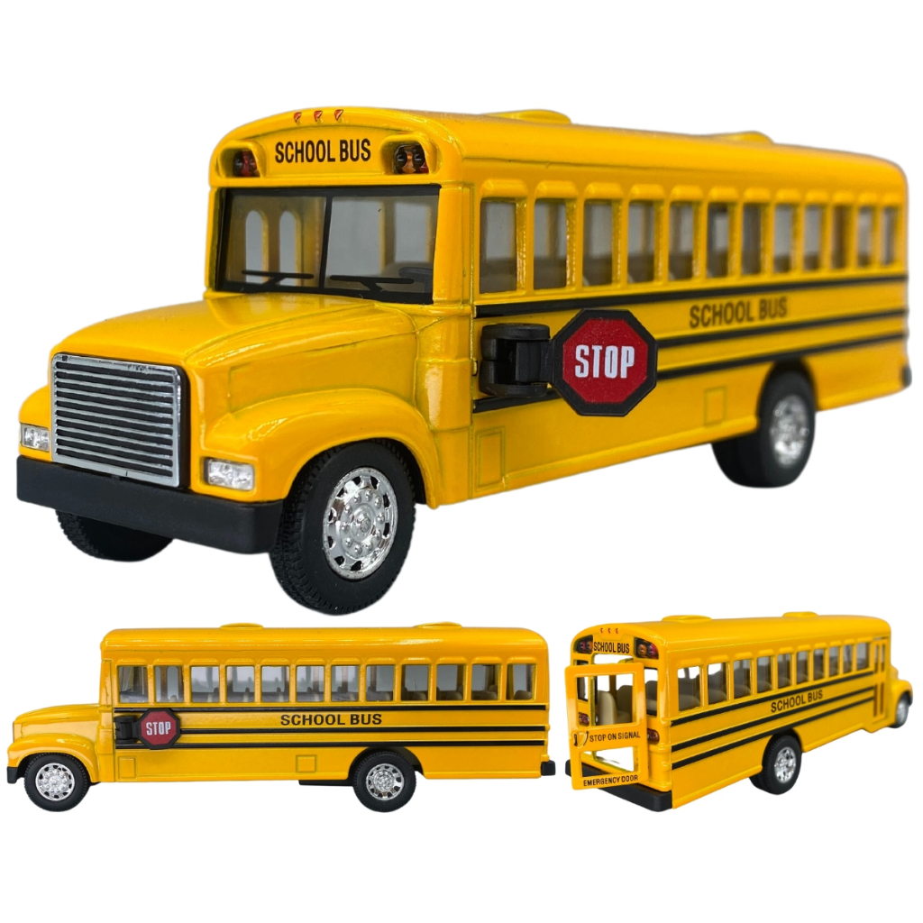 Ônibus Escolar Americano Antigo Miniatura Carro Ferro