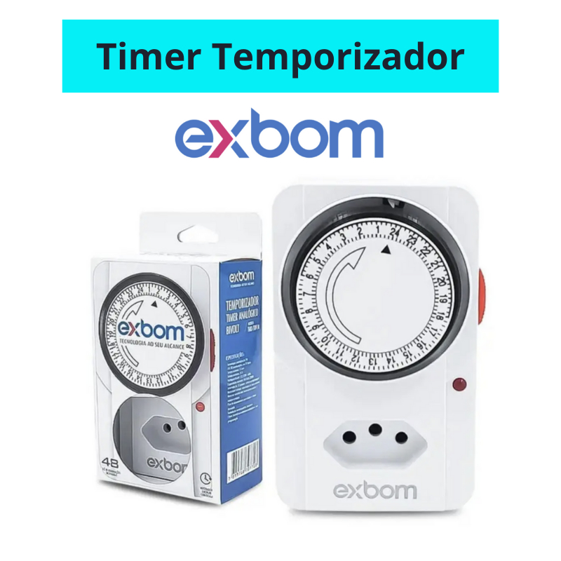 Timer Temporizador Tomada Digital Bivolt Exbom Modelo Programável Mecânico Analógico