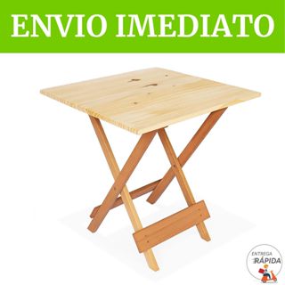 MESA 70X70 DOBRÁVEL DE MADEIRA MACIÇA AREA GOURMET BAR RESTAURANTE ÁREA EXTERNA em Oferta na Shopee