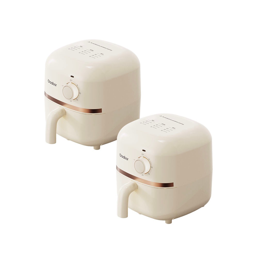 Gaabor combo com 2 fritadeiras elétricas 1.4L compactas econômicas antiaderente timer com botão único 900W AF20M-YE01A em Oferta na Shopee