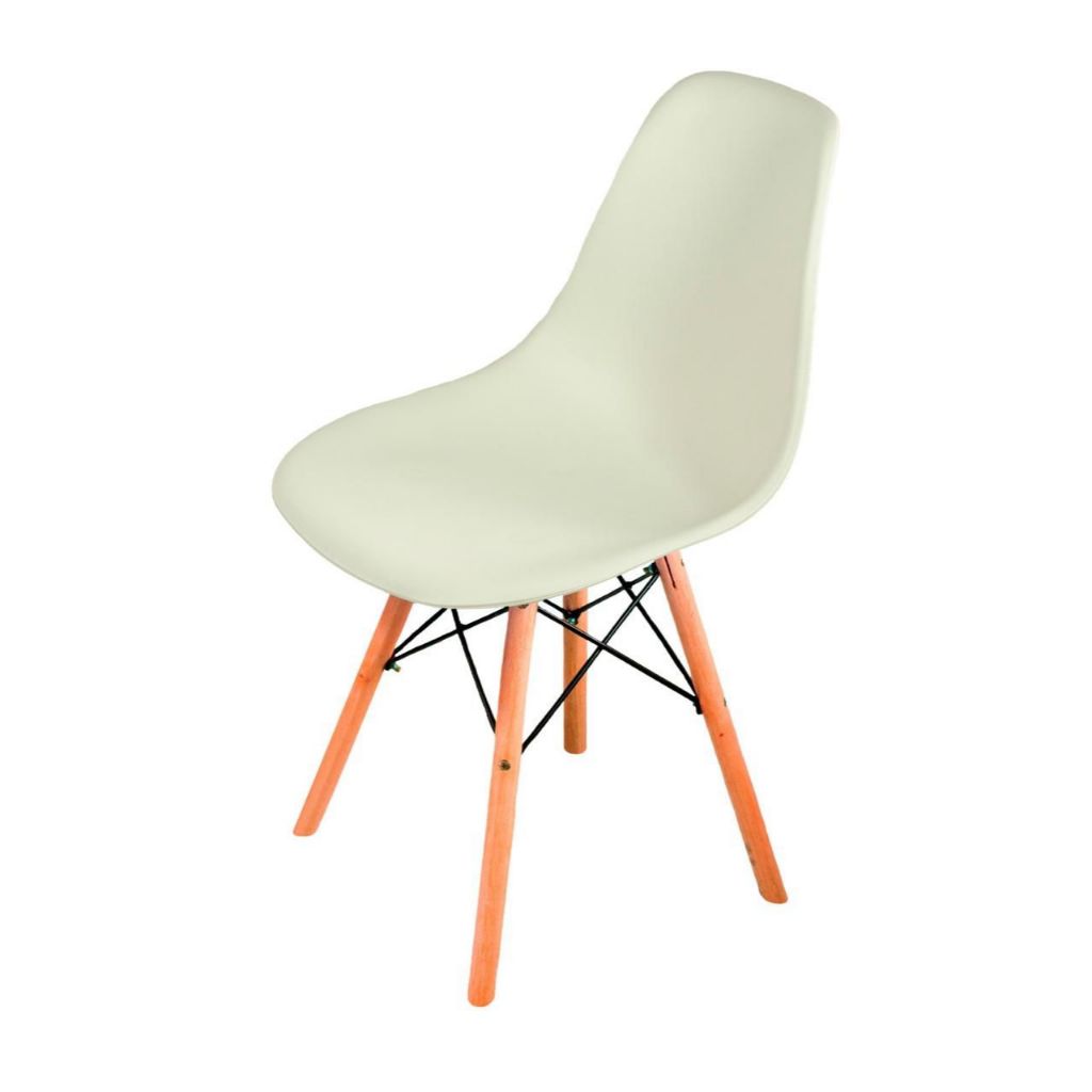 Kit 2 Cadeiras De Jantar Empório Tiffany Eames Wood Branco