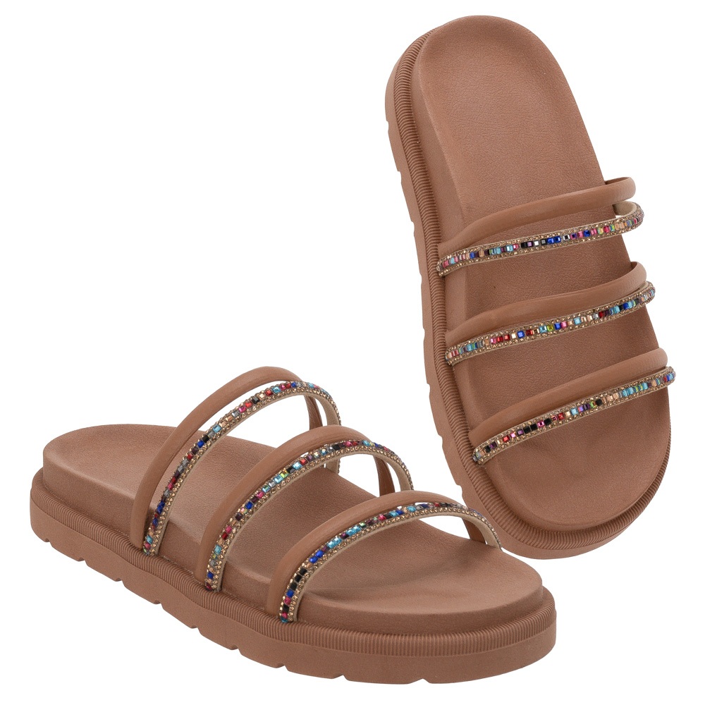 Sandália feminina Birken Papete adulta charmosa tendência elegante confortavel macia sapato mulher