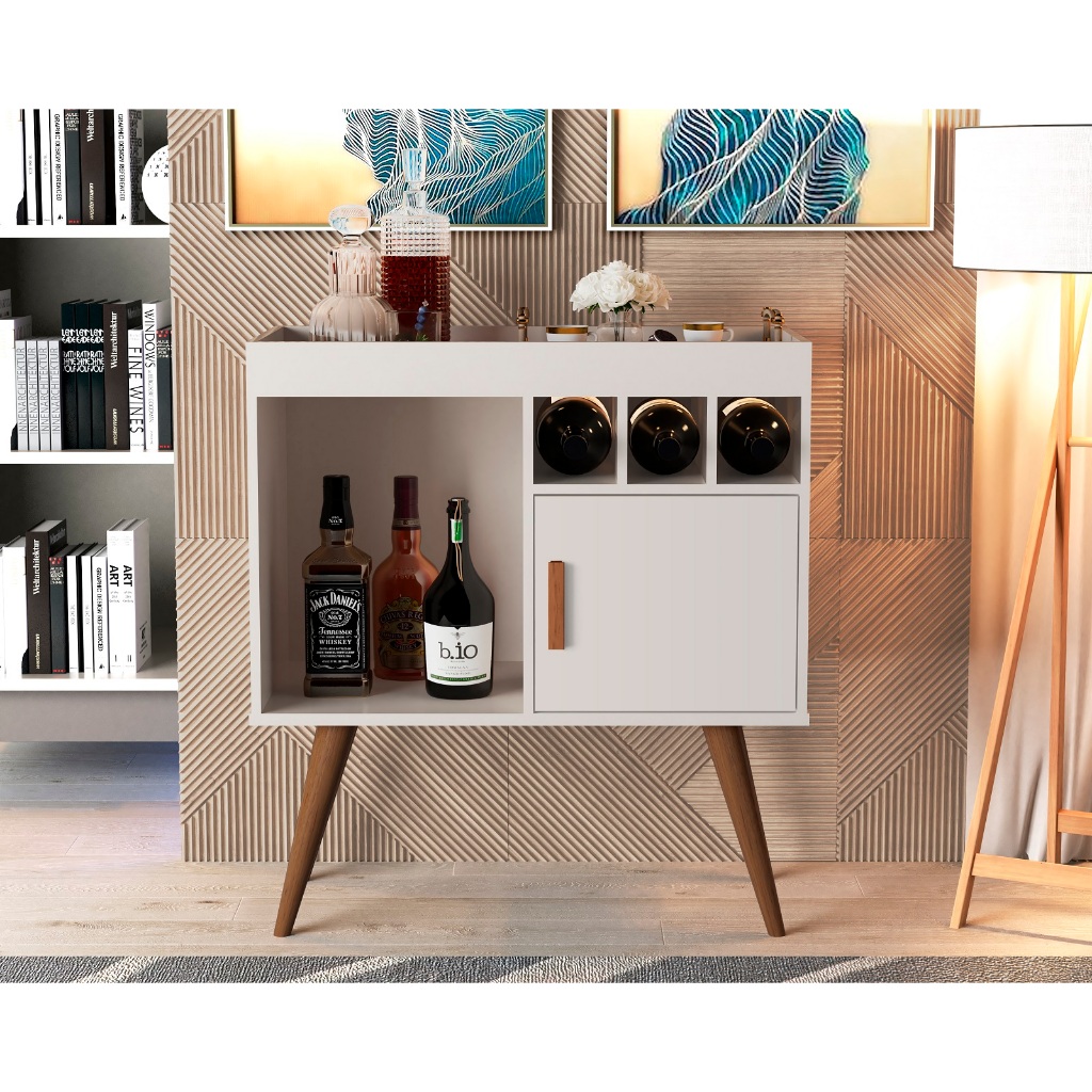 Aparador Barzinho Retrô Porta Paris, Nicho e Suporte 3 Garrafas – Moveis de Sala Lgm Móveis — R$ 197,56 em Shopee, 48% OFF