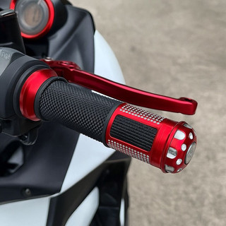 Manopla Esportiva Moto Guidão 22mm Punho Antiderrapante Alumínio CNC Universal Várias Cores
