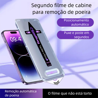 Película protetora de vidro temperado à prova de poeira e anti-espião para iPhone XR XS 11 12 13 14 15 Pro Max em Oferta na Shopee
