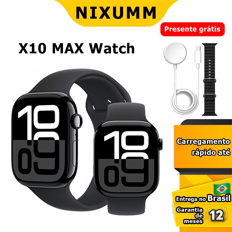 【Cinta de relógio grátis】2025 Novo Smartwatch Watch X Serie 10 Tela Amoled Masculino Feminino Lançamento