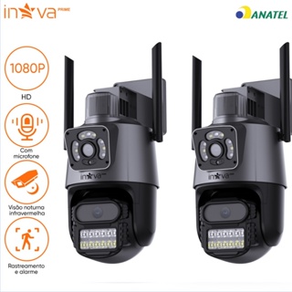 INOVA Camera Segurança Externa Lente Dupla 4k 6mp Sirene Policial, com sirene policia em Oferta na Shopee
