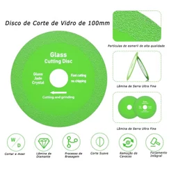 Disco Corte P/ Vidro Marmore ceramica ultrafino lamina de diamante P/esmerilhadeiras