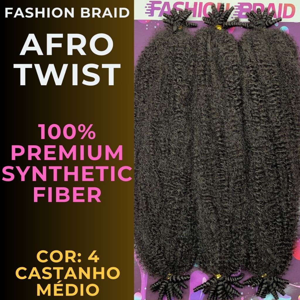 AFRO TWIST 40CM - FASHION BRAID 30 MECHAS - 117 GRAMAS SINTÉTICO PREMIUM
