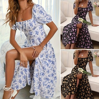 Vestido Longo Feminino Com A Linha Fenda Ditsy Floral Lateral Vestimenta em Oferta na Shopee