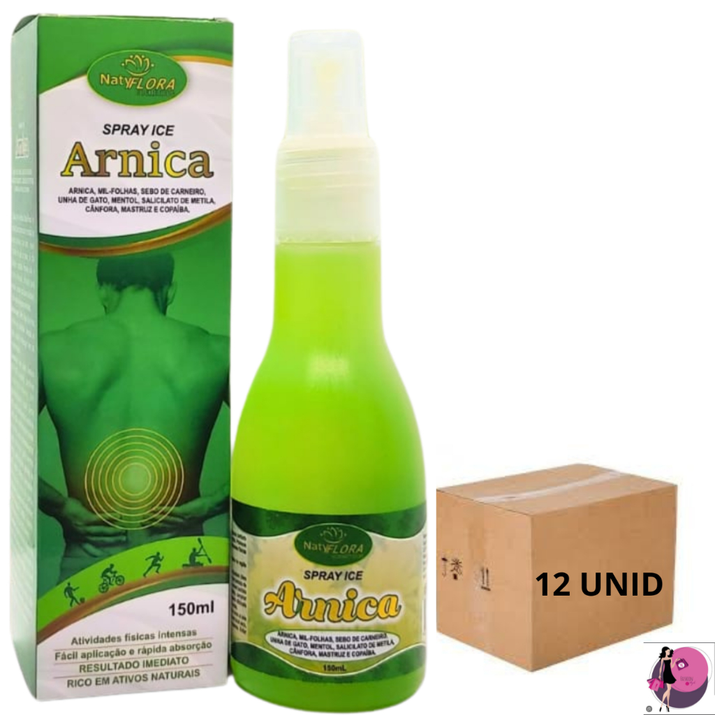 KIT 12 GEL SUAVISANTE SPRAY ICE NATYFLORA 150ML CADA