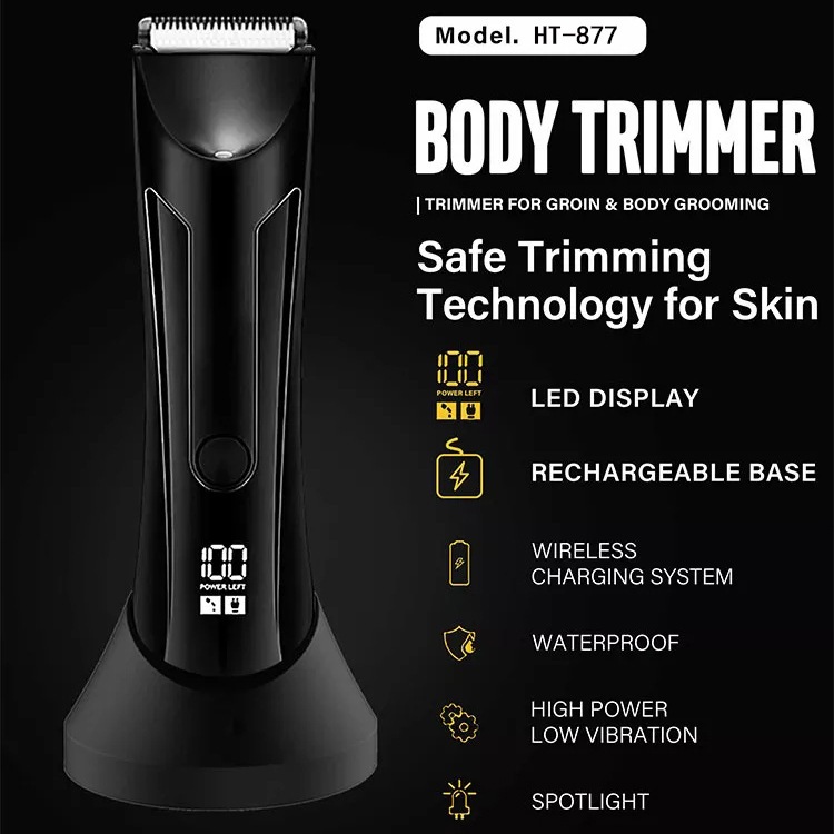 🔥🔥Oferta especial❗❗Máquina de cortar cabelo/barbeador/aparador de pelos corporais elétrico masculino, visor LED, à prova