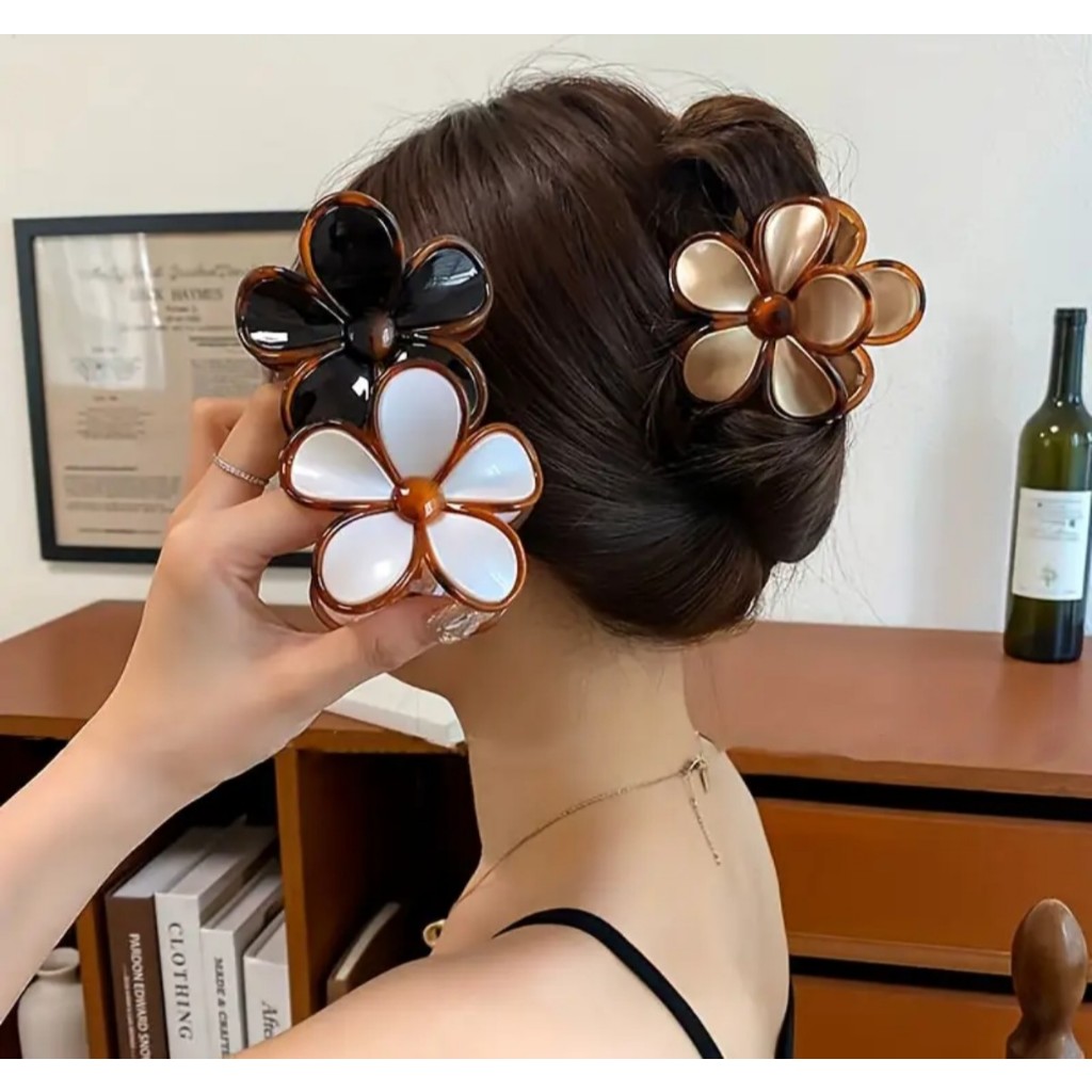 Presilha Flor BBB Prendedor Piranha Garra de Cabelo 8cm - 1Peça em Oferta na Shopee