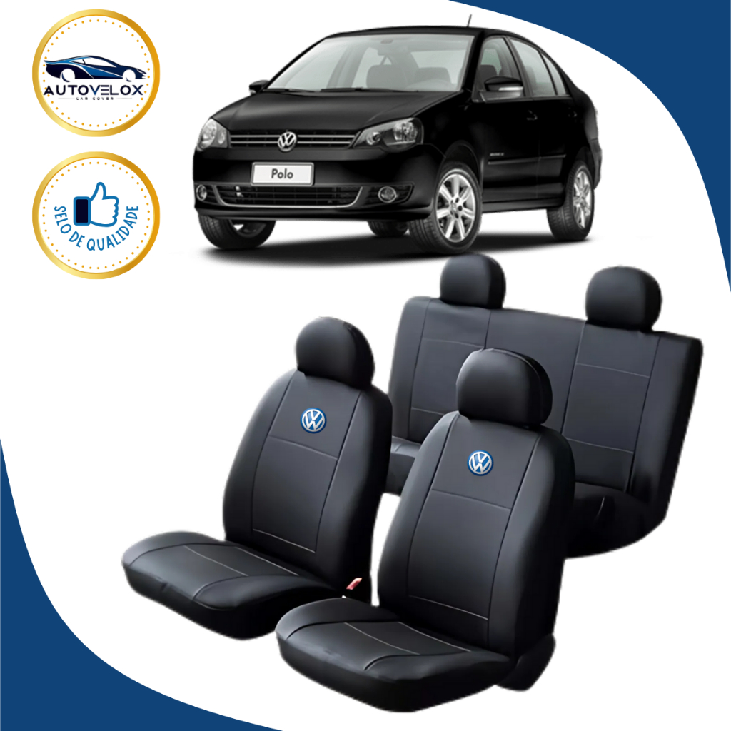 Capa Banco Automotivo Modelos VolksWagem Gol Fox Couro Corvin e Tecido