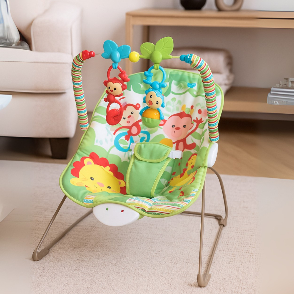 Cadeira Cadeirinha de Balanço e Descanso para Bebe com Musica e Cinto Ajustavel em Oferta na Shopee