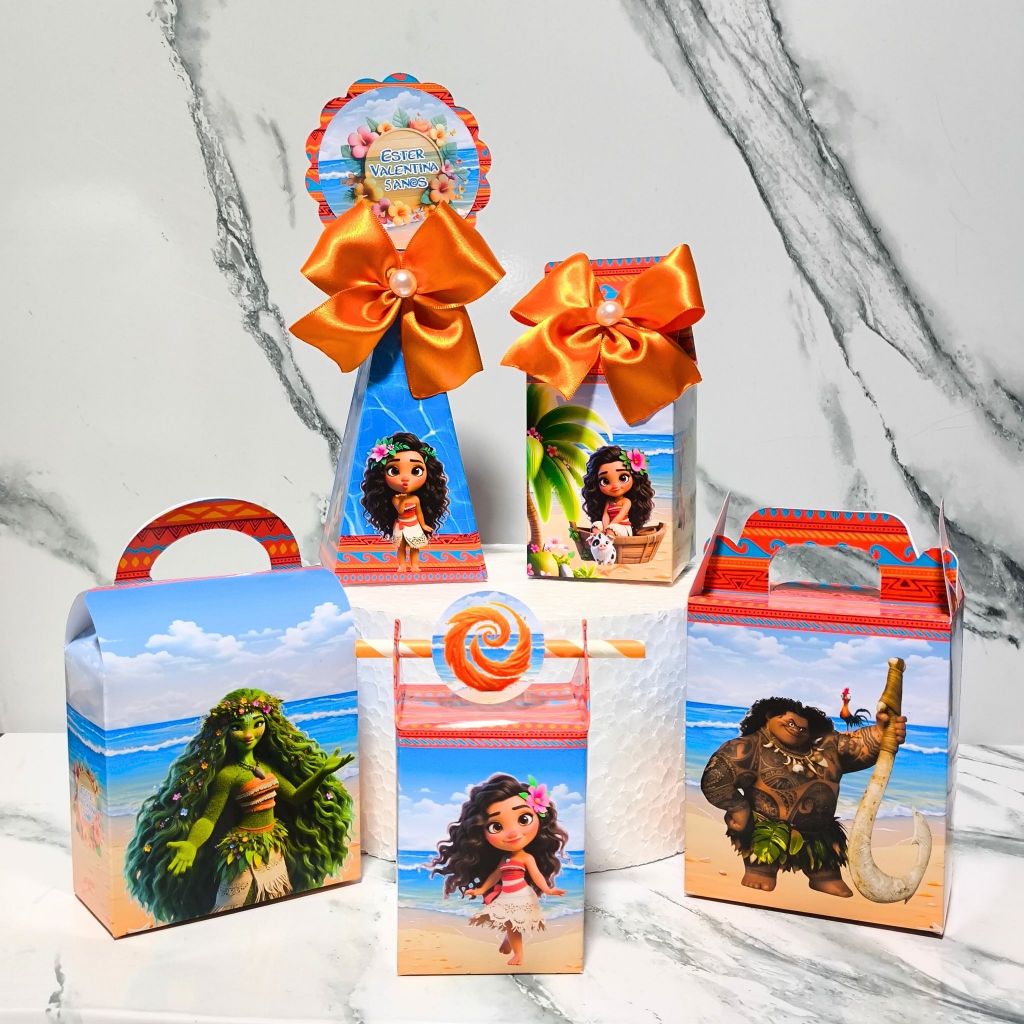 Pegue e monte, Kit Festa Moana / Lembrancinhas para festa de aniversário / Caixinha personalizada / mimo para festa
