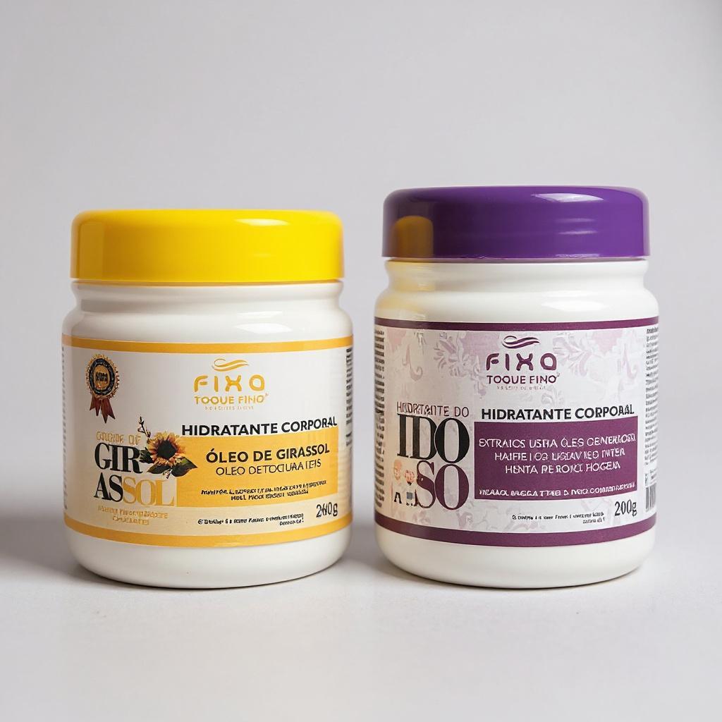 Kit 2 Cremes Hidratantes 240g – Óleo de Girassol Nutrição + Creme do Idoso Nutrição Pra Pele Seca em Oferta na Shopee