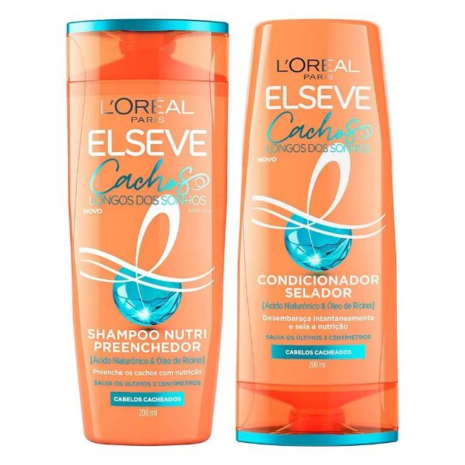 Kit Cachos dos Sonhos Elseve L'Oréal Paris - Shampoo 200ml + Condicionador 200ml em Oferta na Shopee
