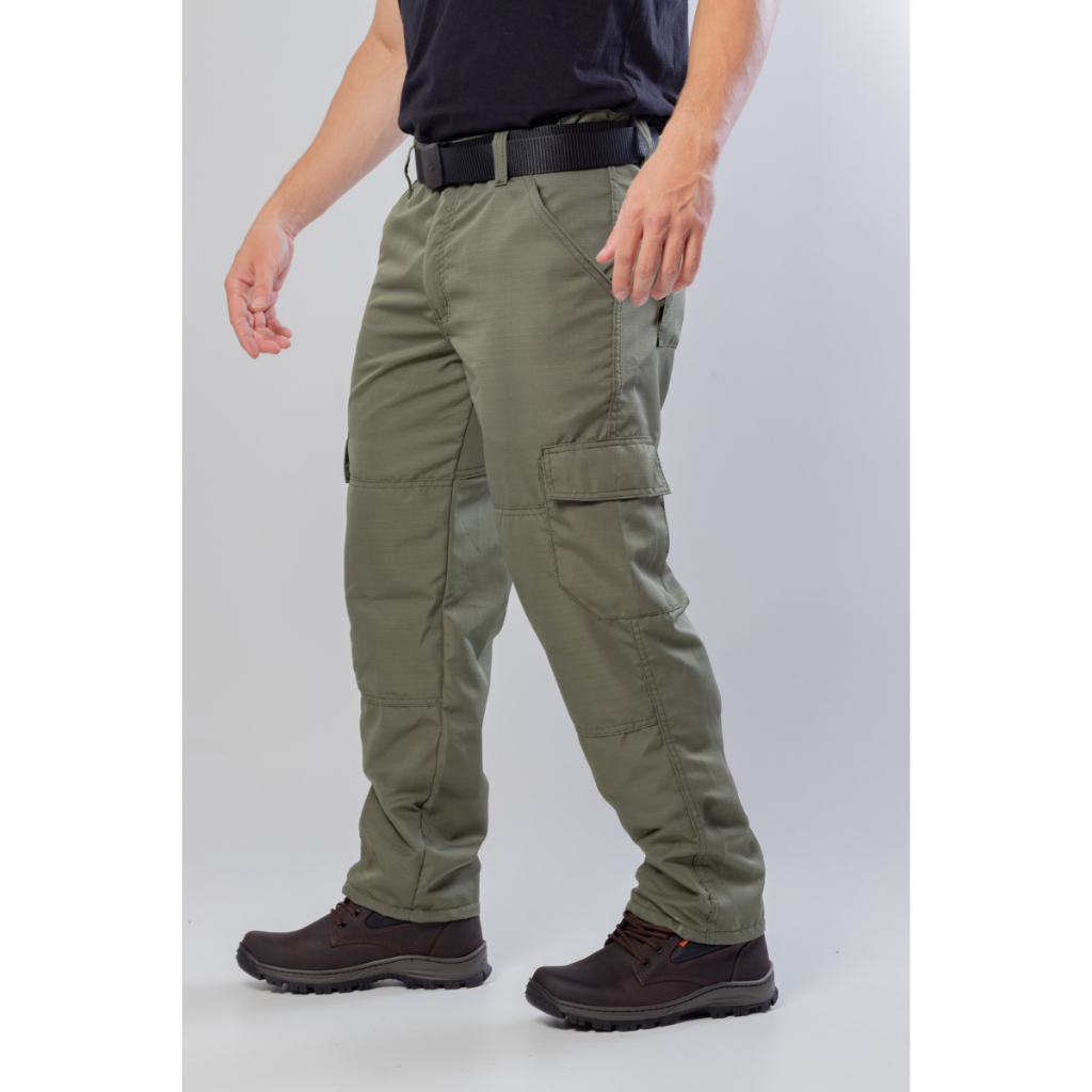 Calça Cargo Masculina Rip Poly Tatica Original Reforçada Trilha Pesca