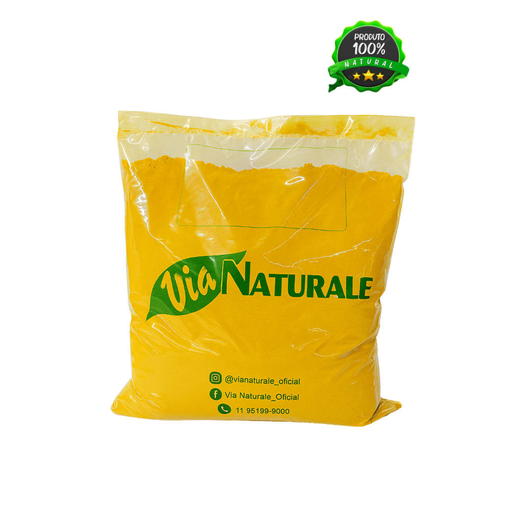 Cúrcuma em Pó Pura 100% Natural | Açafrão-da-Terra Temperos Via Naturale em Oferta na Shopee