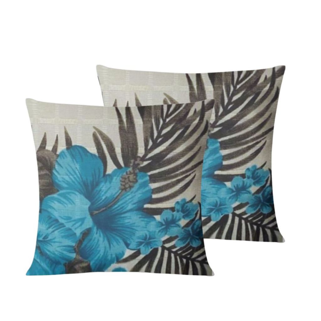 Kit 2 Almofadas Estampadas Cheias 45x45cm Com Ziper Invisível Decorativas