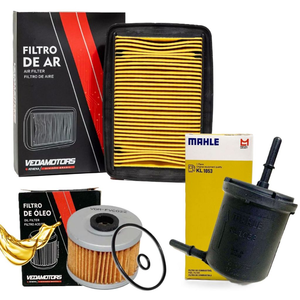 Kit de Filtros Cb 250f Twister 2016 A 2022 Filtros de Ar Óleo Combustivel em Oferta na Shopee
