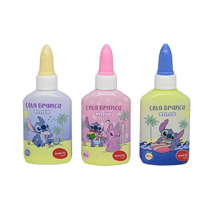 Cola Branca Líquida Stitch Molin / Papelaria / Material Escolar em Oferta na Shopee