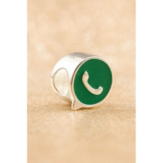Berloque prata925 WhatsApp rede social tendência em Oferta na Shopee