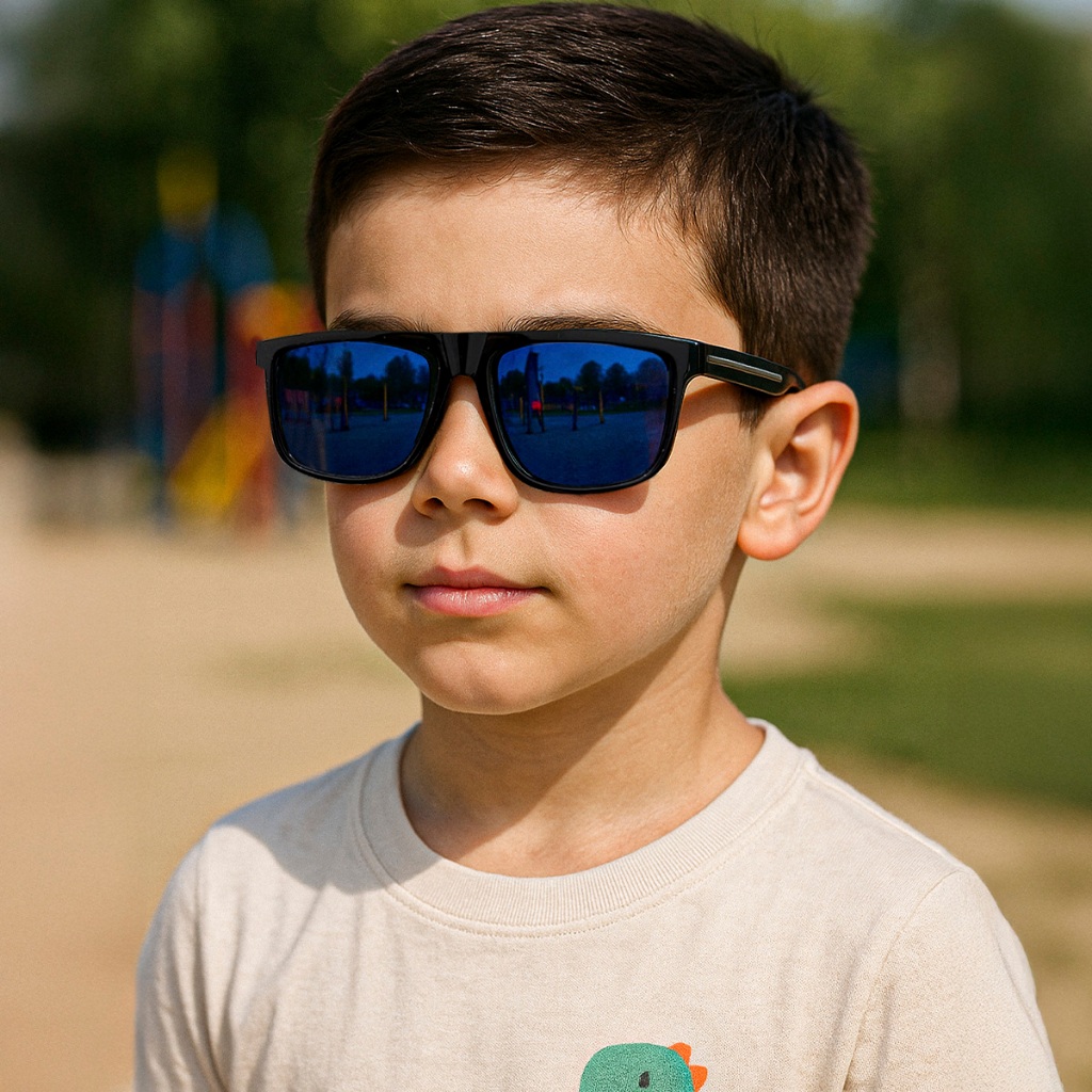 Oculos de Sol Infantil Menino Masculino Preto ou Espelhado Promoção Tempo Limitado em Oferta na Shopee