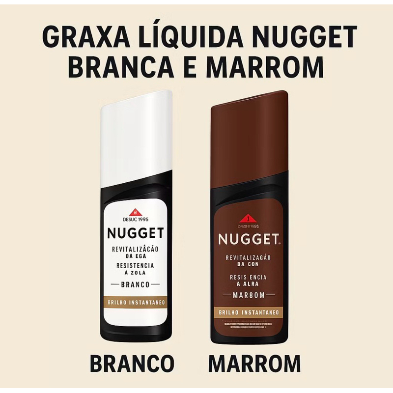 kit de Graxa Branca e Marrom 60gr Nugget em Oferta na Shopee