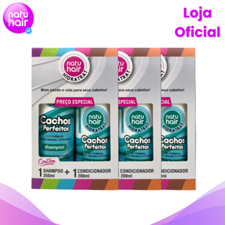 3 Kits Shampoo + Condicionador Cachos Perfeitos Hidratrat Natuhair 450ml em Oferta na Shopee