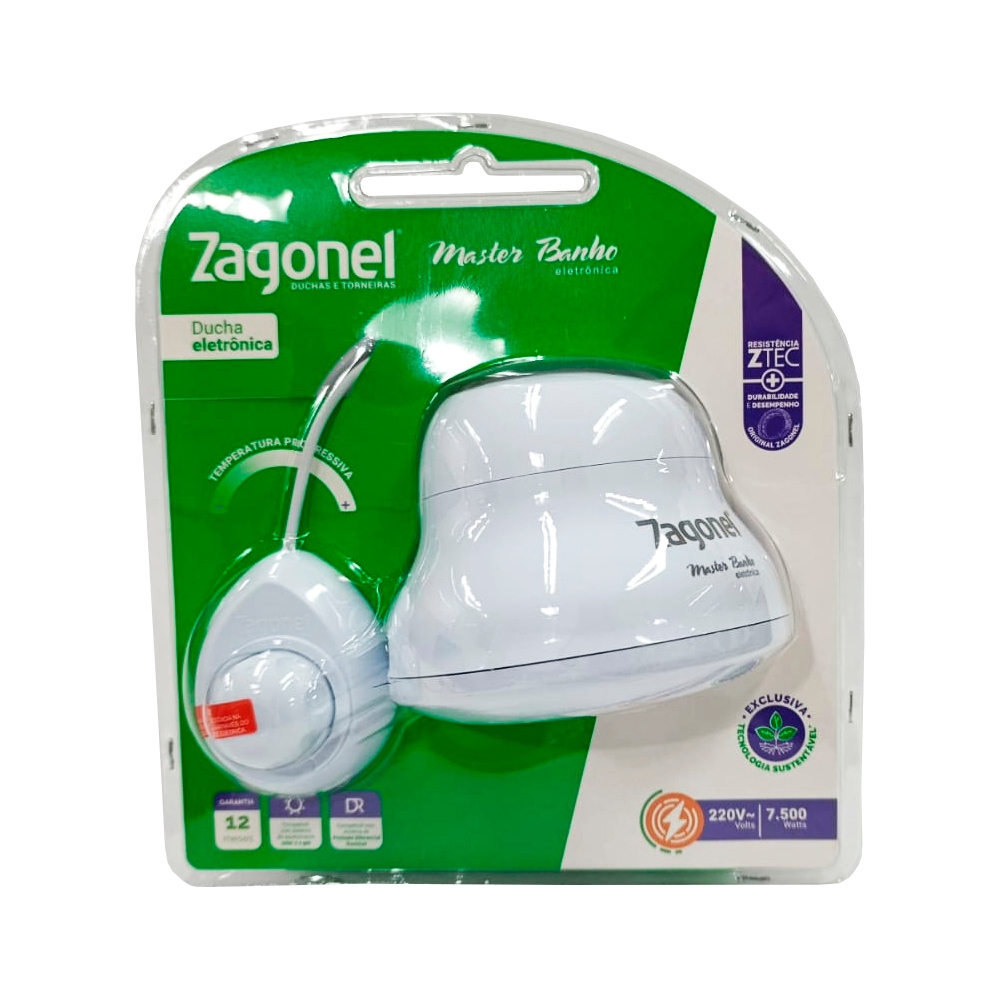 Chuveiro Ducha Zagonel Master Banho Eletrônica 220V 7500W em Oferta na Shopee