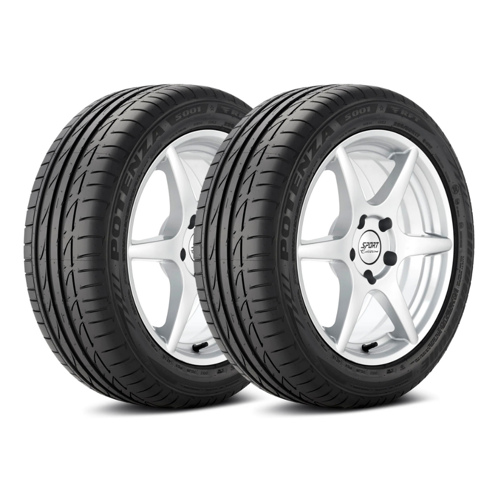 Kit 2 Pneus 205/50R17 Bridgestone Run Flat Potenza S001 89W em Oferta na Shopee