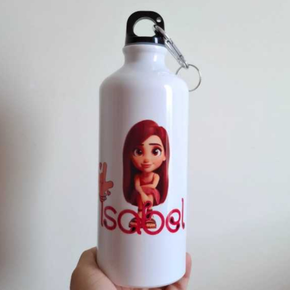 Garrafinha Squeeze personalizada, nome, logo, foto