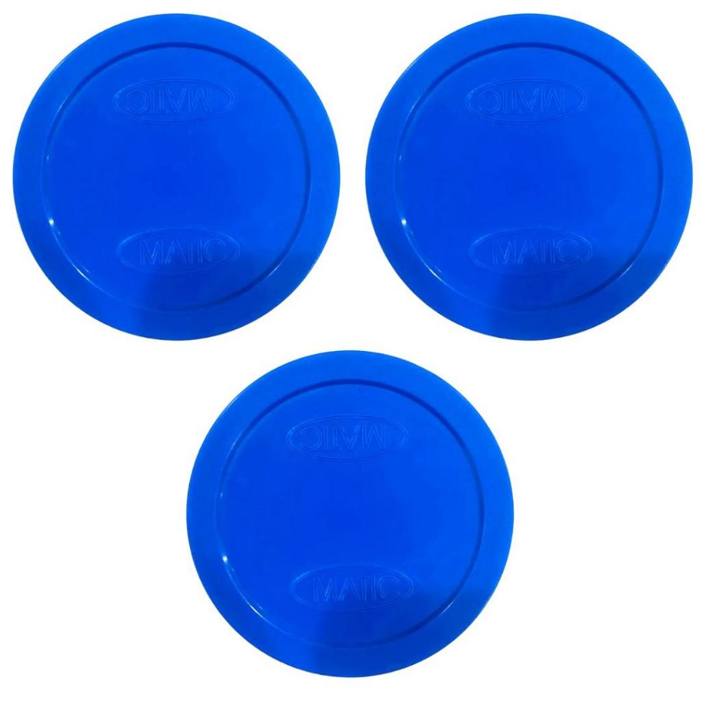 3 Discos Azul Leve e Fino Reposição Para Mesa Air Game Aero Hóquei